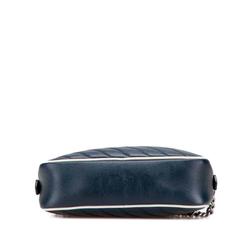 Pre Loved gucci GG Marmont Shoulder Bag Women Blue Crossbody Bags - Picture 3 of 8